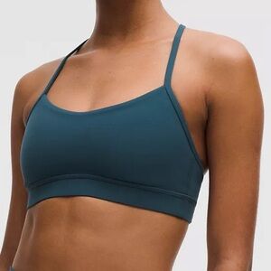 Lululemon Flow Y Bra Nulu in Indochine Blue size 2